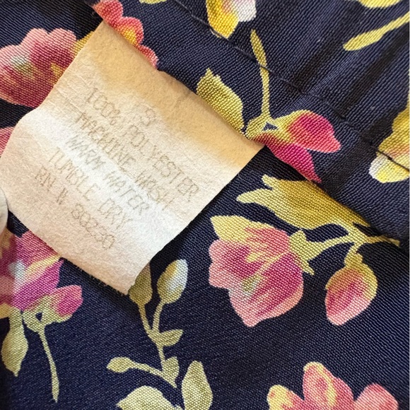 Vintage Pink and Blue Maxi Skirt A-Line Cocktail - Picture 10 of 11